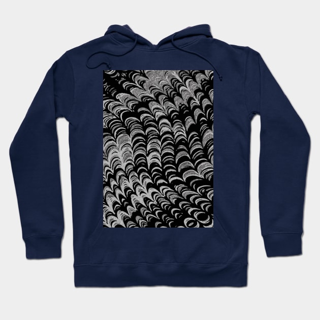 Black and white psychedelic pattern Hoodie by jen28